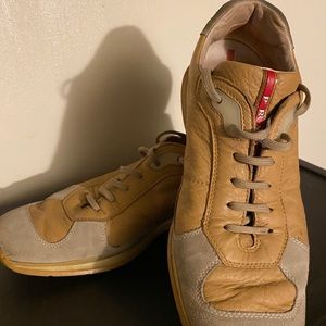 Men’s Leather and Suede Prada sneakers